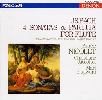 CD NICOLET AURELE  Bach Flute Sonata COCO70462  2002 Japan Classical Used