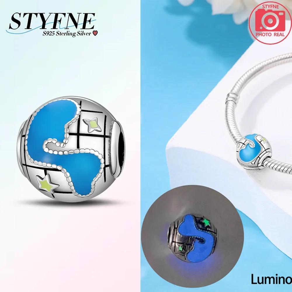 Charms Woman Charm Original Copper Blue Stars Snowflakes Box Beads Fit Bracelet Women Diy Gift Accessory Jewelry