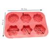 Schneeflocken Silikonform, 6 Hohlraum 3D Blumenförmige Seifenform, Zur Herstellung von DIY Schokoladenkuchen Gelee Backform, Dessertformen