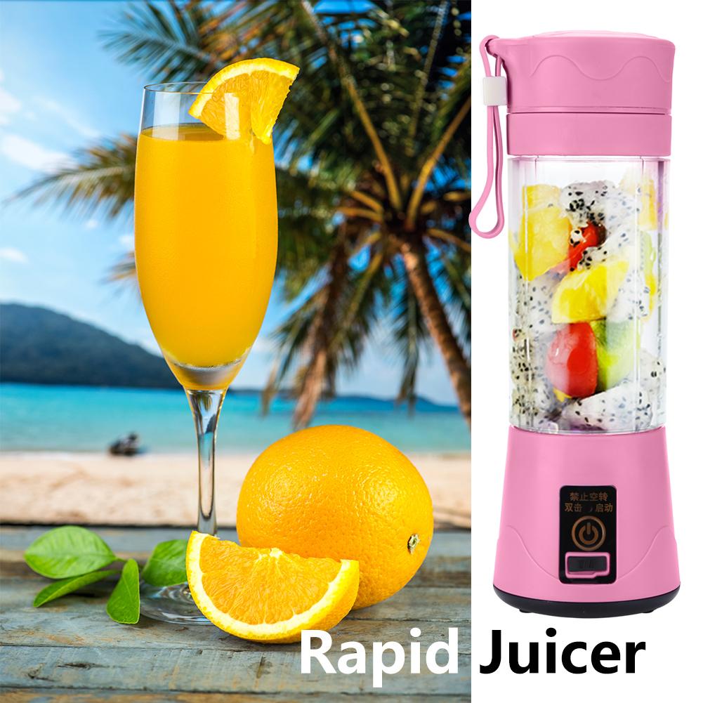 Buy 380ml Portable Mini Juicer USB Rechargeable Blender Mixer Juice
