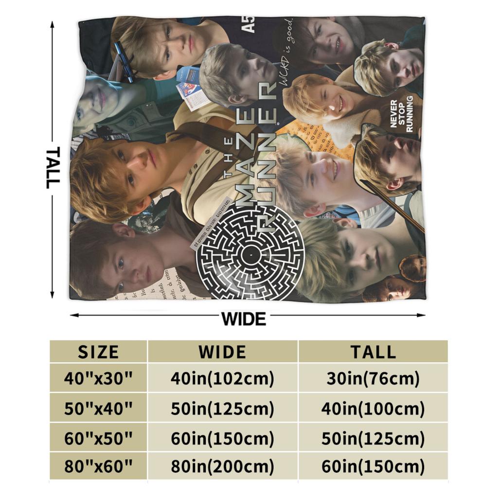 Newt X Thomas Flannel Blanket The Maze Runner  Movie Warm Soft Throw Blanket for Bedroom Picnic Fashion Bedspread Sofa Bed Cover