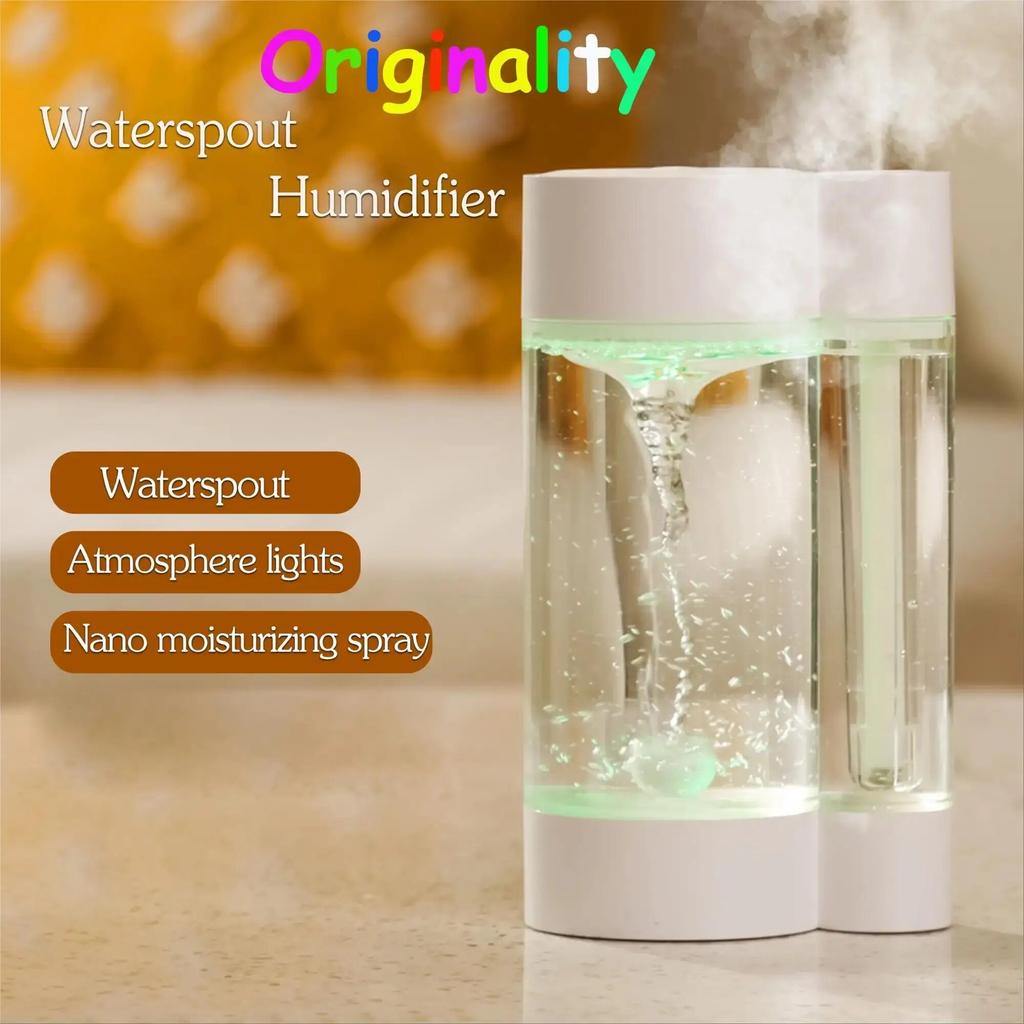 Waterspout 500ML Cool Mist Humidifier with Colorful Night Light