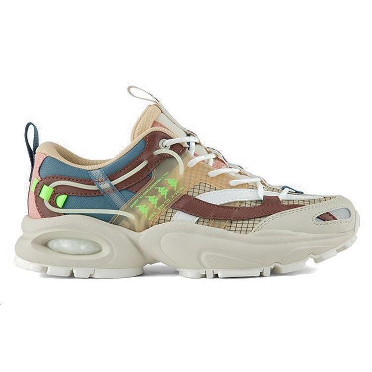 Kappa Fabric Synthetic Leather Retro Logo Shock Absorption Non-Slip Wear-Resistant Breathable Fit Low-Top Casual Shoes K0BW5MM04-027