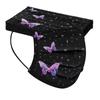 10pcs Colorful Butterfly Print Disposable Face Mask Black Non-woven Fabric Anti Dust Mask Three-layer Breathable