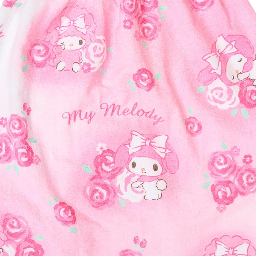 Sanrio 70cm My Melody Wrap Towel for Pool Changing Towel with Snap and Name Tag Kids' Girls, Pink, 100% Cotton, Accessory, Buttons, (Product Number