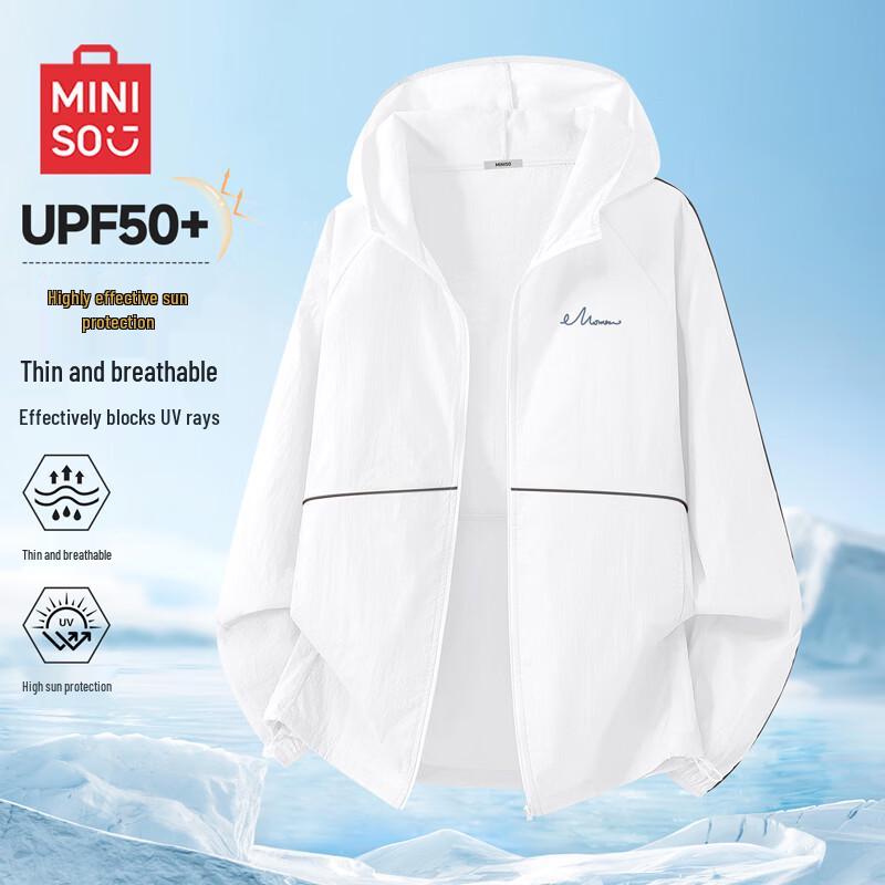 MINISO Men s Lightweight Hooded Sun Protection Jacket L