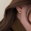 New Fashion Korean Version Glossy Love Earrings Gold Earrings Women's Design Sweet Earrings Personalized Versatile Stud Earrings