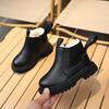 Winter Boots Kids Boys Girls Short Boots Black Beige Brown Velvet Chelsea Boots for Toddlers Nice Children Platform Shoes I07088