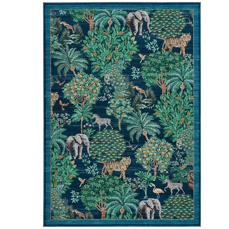 Living Room Carpet Non-slip Machine Washable Floor Mat Forest Plant Rug Large Area Bedroom Bedside Mats Home Decoration Carpets