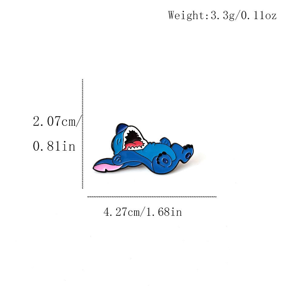 Lilo & Stitch Anime Metal Brooch - Cute DIY Clothing Accessory
