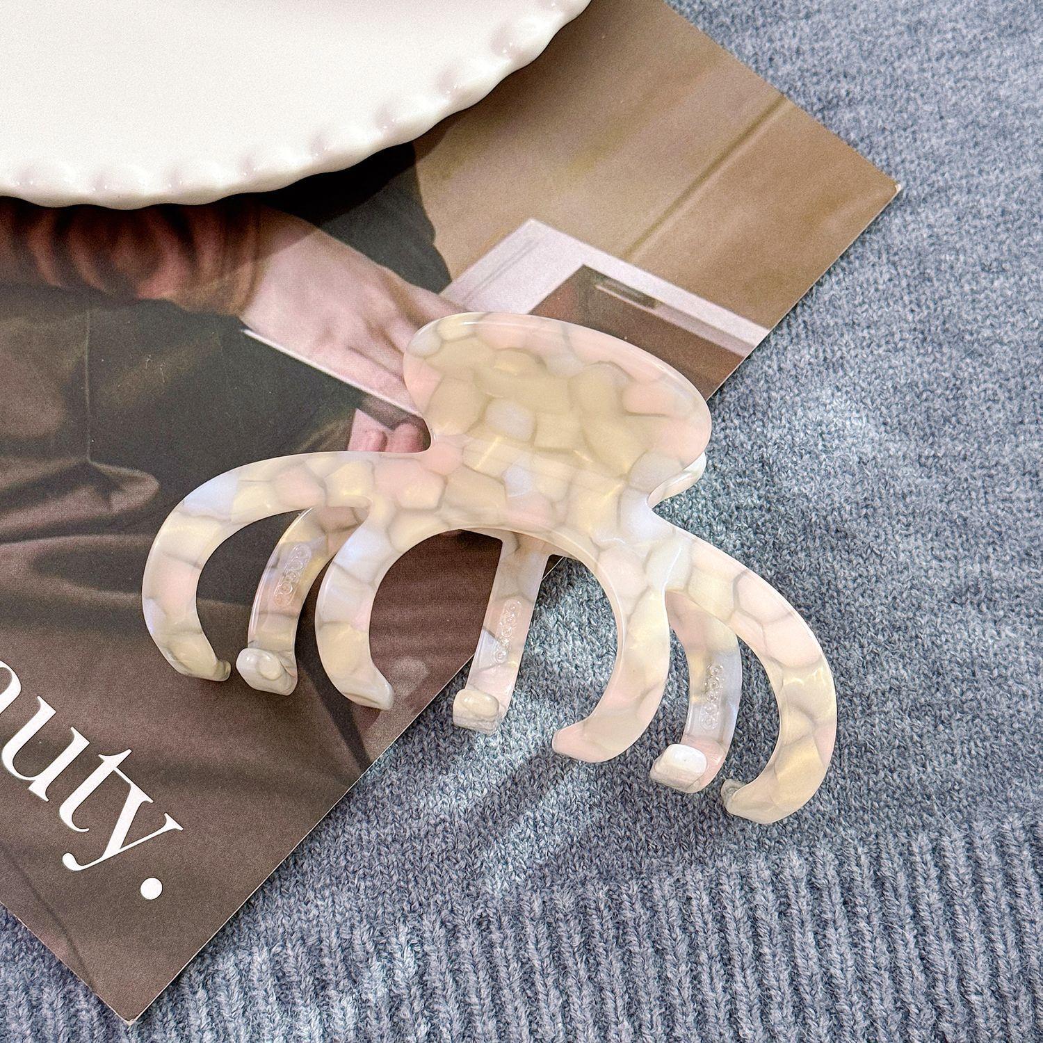 

Trendy Pumpkin Acetate Hair Claw Clip Perfect For Sophisticated Hairstyles In Brown Light Pink