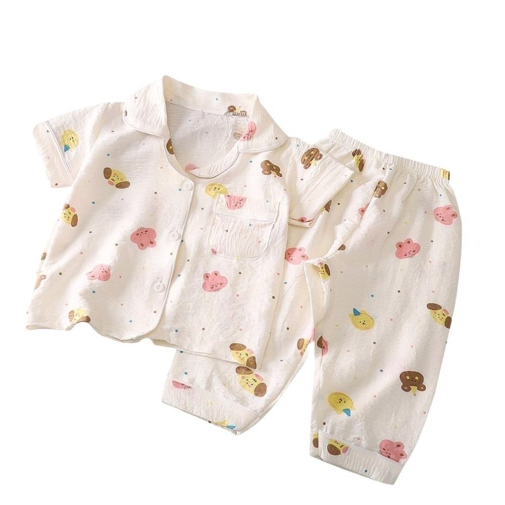 

Long Pants Baby Air Conditioning Clothing Short Sleeve Baby Set Children s Pajama Set Casual Wear 100CM-Type-D