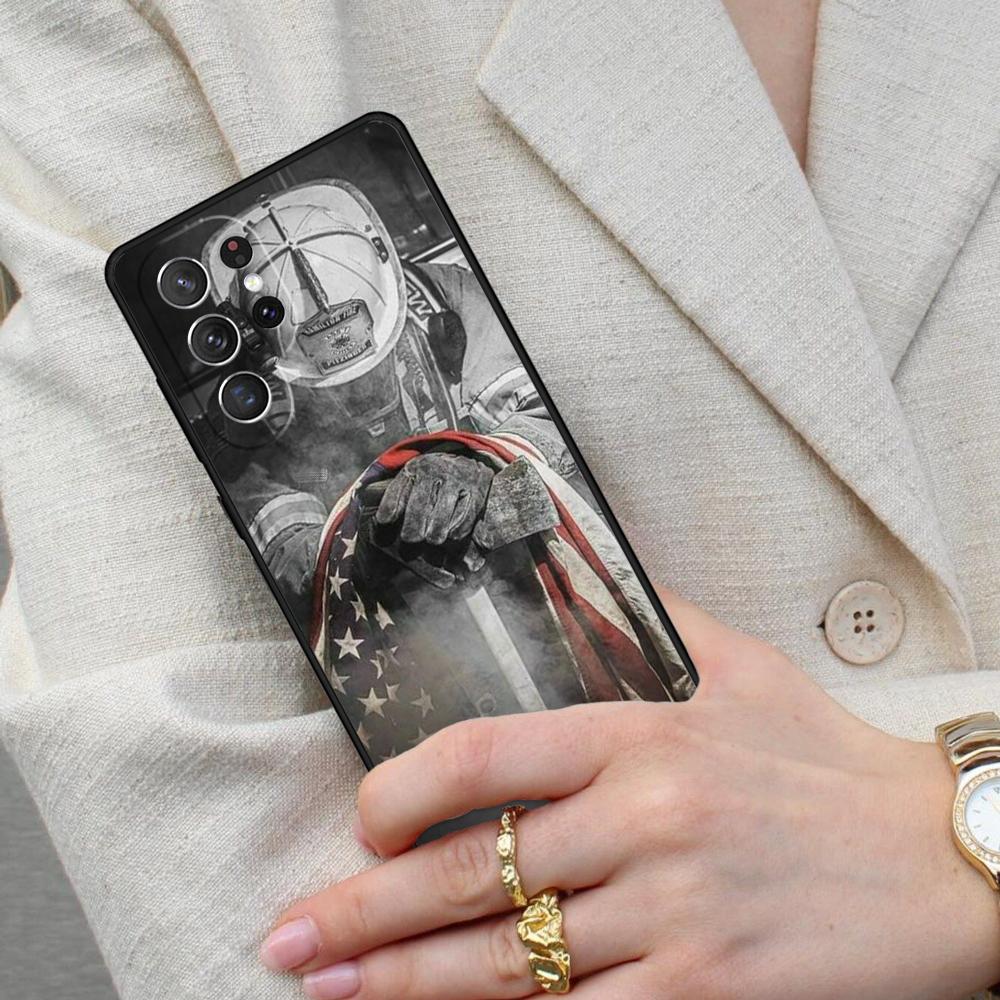 Firefighter Fire Fireman SOFT Cell Phone Case for Samsung Galaxy S26 Ultra S25 S24 S23 S22 S21 S20 Note10 Cover