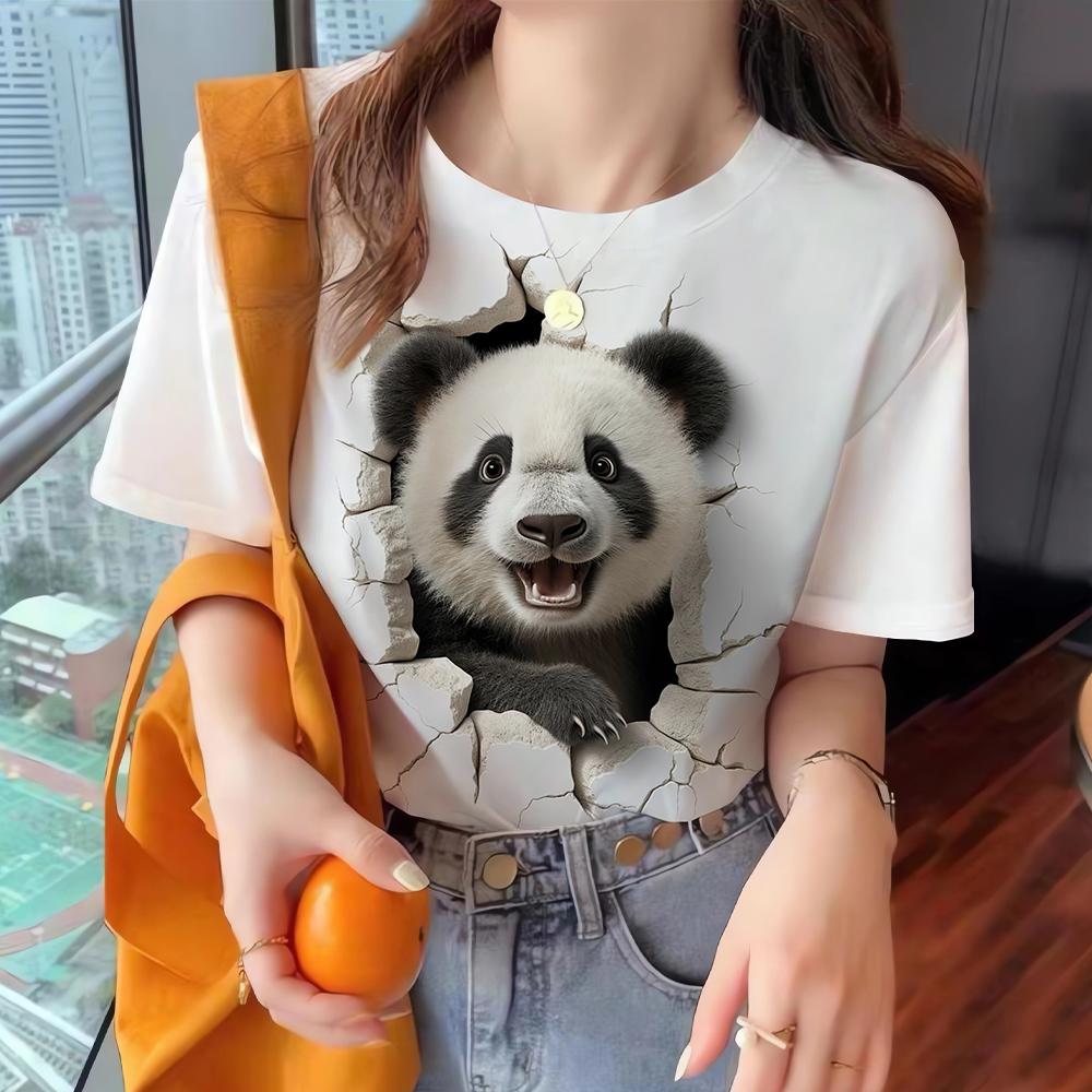 

2024 Топ, женская футболка с милым животным принтом, футболка большого размера, популярная одежда, женская одежда, футболки с короткими рукавами, блузка 5XL 6XL