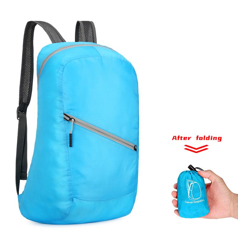 

Складной Сверхлегкий Уличный Рюкзак Мужской Женский Альпинистский Спортивный Рюкзак Портативный Дорожный Водонепроницаемый Рюкзак No waterproof светло-синий