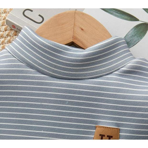 Kids' Fleece Turtleneck: Warm Long-Sleeve Top for Boys & Girls, Ideal for Autumn/Winter.