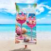 2D Colorful Starfish Polyester Beach Towel Quick Dry Ocean Theme Bath Towel for Summer Vacation Swim Pool Travel Sand Blanket