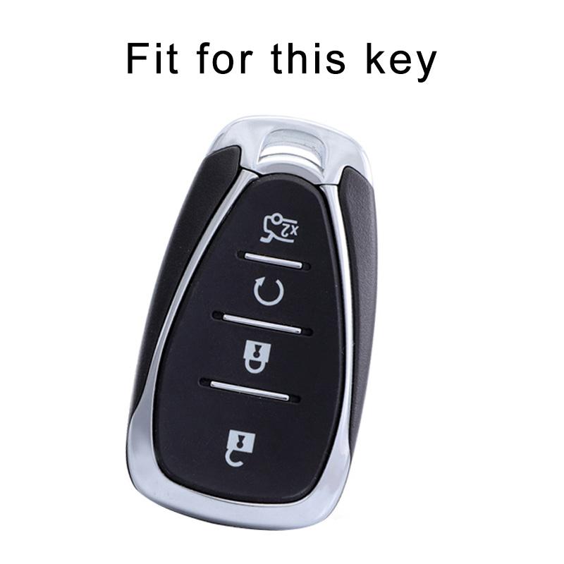 TPU Car Key Case Cover for Chevrolet Chevy Camaro Cruze Malibu XL Sonic Volt Tracker Spark Bolt Trax Equinox Traverse 2017-2019