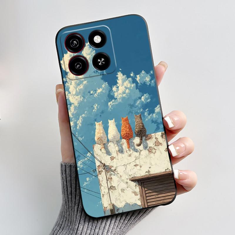 For ZTE Blade A35 Case Cute Cool Fashion Silicone Soft TPU Cover For ZTE Blade A55 Cases Blade A35 Back Cover Shockproof Bumper