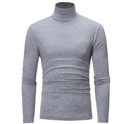 Camiseta Masculina Slim Fit de Manga Longa com Gola Alta para Outono e Inverno 2022