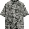 Summer Men's Fashion Trend Slim Fit Casual Branch Camouflage 3D Digital Printing Short-sleeved T-shirt Top