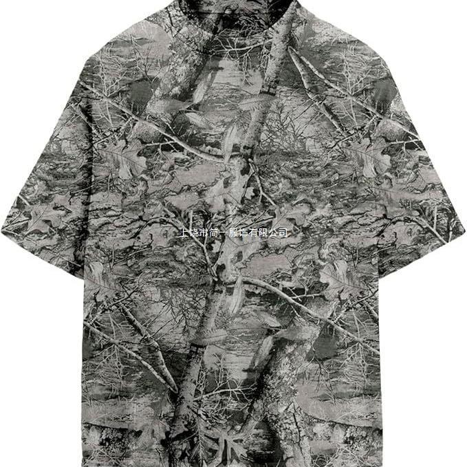Summer Men's Fashion Trend Slim Fit Casual Branch Camouflage 3D Digital Printing Short-sleeved T-shirt Top