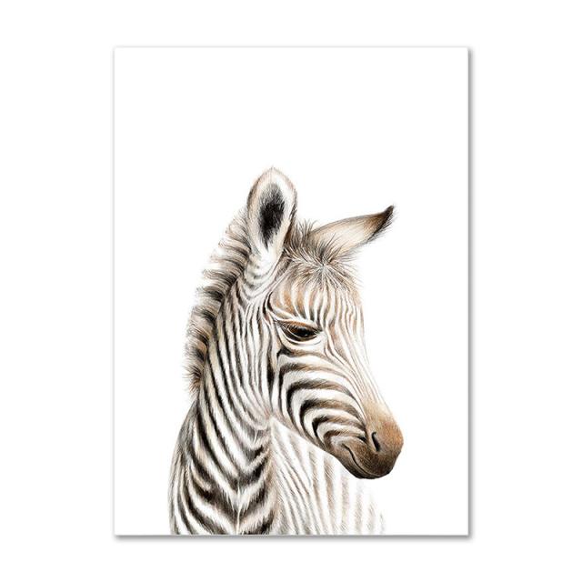 Koala, králík, veverka, slon, plátno, plakát pro dětský pokoj, nástěnný obrázek, tisk zvířat, plátno, malba, severský dětský pokoj