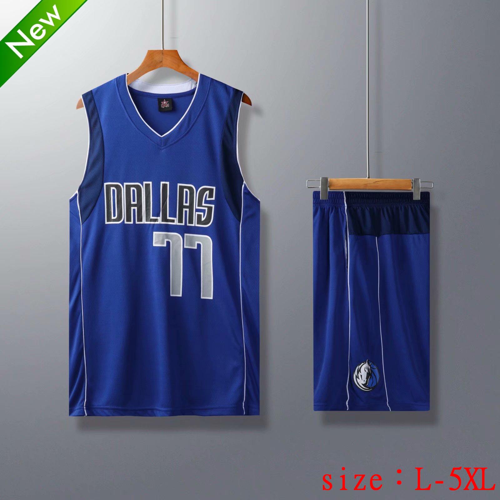 

Маверикс Лоун Рейнджер Баскетбол Джерси Нет. 77 Doncic Competition Спортивный жилет Быстросохнущий костюм Баскетбольная майка