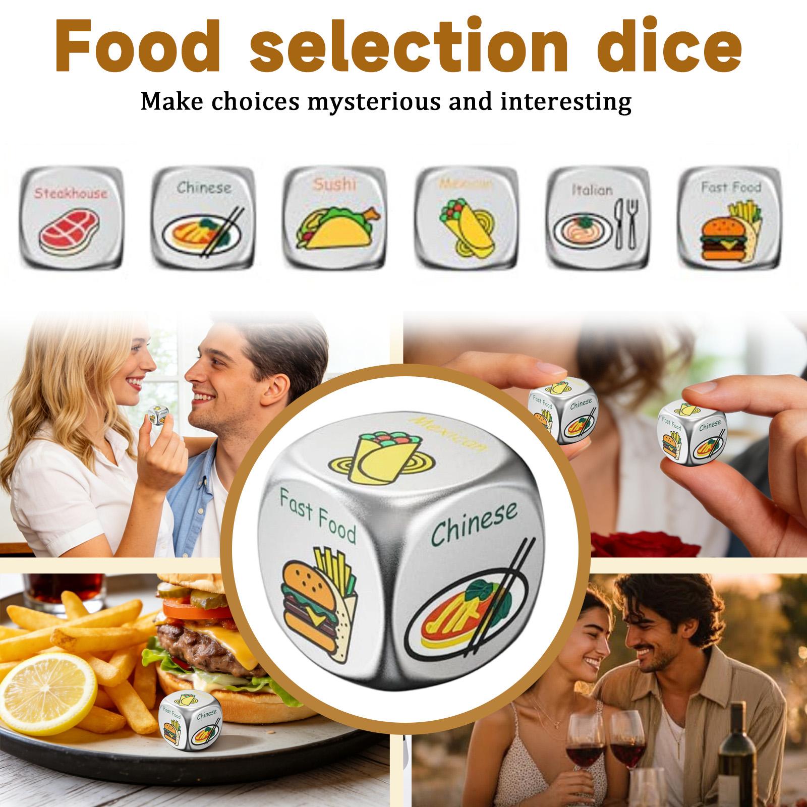 

Food Determines The Dice, Determines The Ideas, Reduce Indecision, And Create Interesting Gifts one size білий