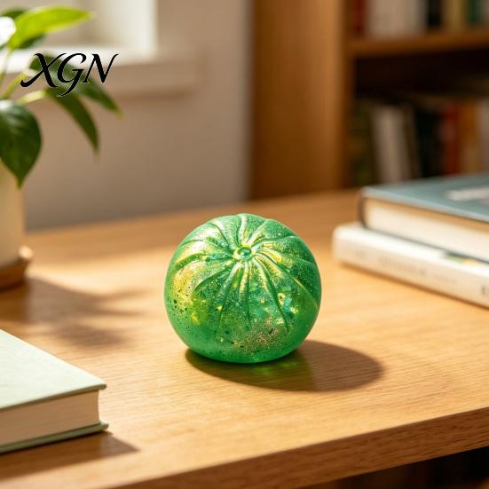 Stress Ball Fidget Toy Glitter Dumpling Squeeze with Steamer Box, Relief Dough TPR Toy, Soft Simulated Steamed Bun