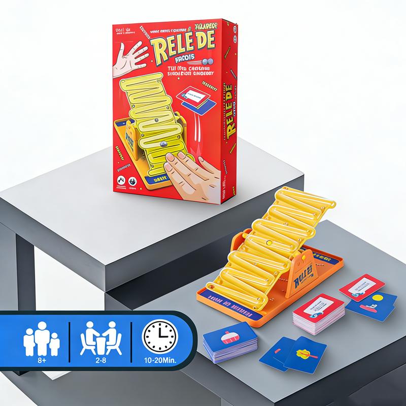 .Board Game Tilt n Shout Swinging Stilt Multiplayer Battle Answering Interactive Table Game Family Party Board Games Kids Toy