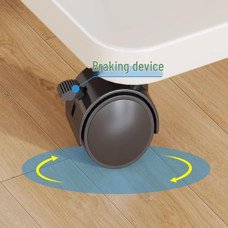 Multi-Purpose Movable Storage Tray with Casters: Floor Stand, Shelf, Bracket, and Container