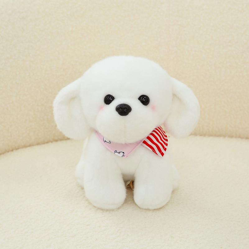 Adorable Bichon Frise Plush Dog Stuffed Animal Doll Soft Pillow For Girls Gifts