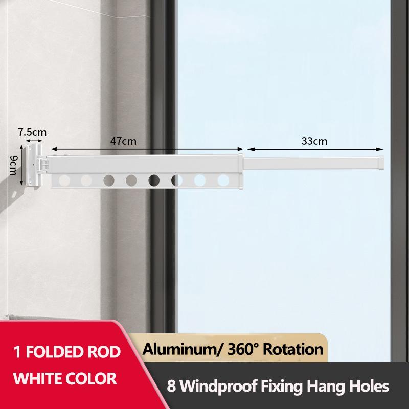 Wall Mounted Clothes Drying Rack Folding Extendable Clothesline Clothes Retractable Organizer Laundry Holder Wall Clothesline