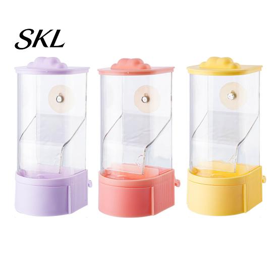 Dust-proof Bird Feeder Automatic Parrot Food Dispenser, No Mess Cage with Perch, Easy Clean Anti-Splash Pull-Out Drawer for Parakeets Budgies