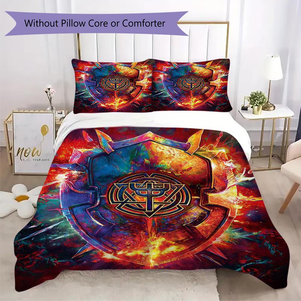 Judas Priest Pattern Bedding,Quilt Set Quilt Cover Pillowcase Home Birthday Gift (1*duvet cover+2*pillowcase,without core)DSJT0925514