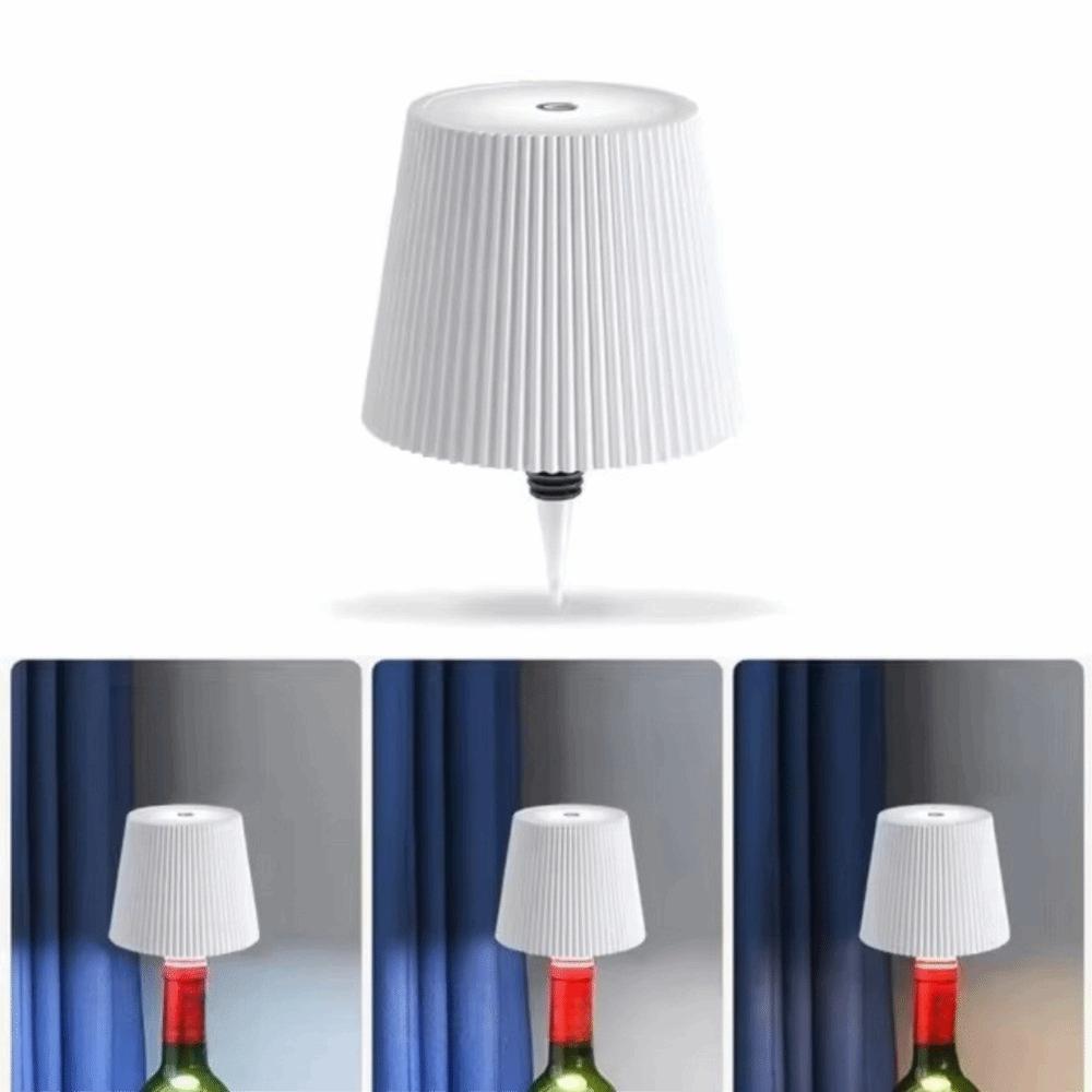 Wireless Pleated Bottle Lamp Touch LED Cordless Table Lamp Wine Bottle Lamp  Home Decoration