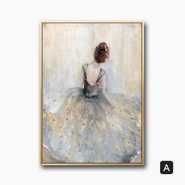 Modern Canvas Painting Ballet Girl Poster Dancing Girl Posters and Prints for Living Room Bedroom Home Decor Wall Art Cuadros