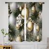 2-Panel Semi Blackout Curtains with Christmas Pendant Design - Soft, Light-Filtering & Thermal Insulated for Privacy In Bedroom