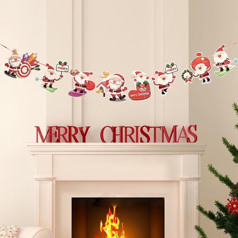 Christmas Banner Pendant Merry Christmas Decorations for Home 2026 Navidad Christmas Ornaments Xmas Gifts Happy New Year 2026