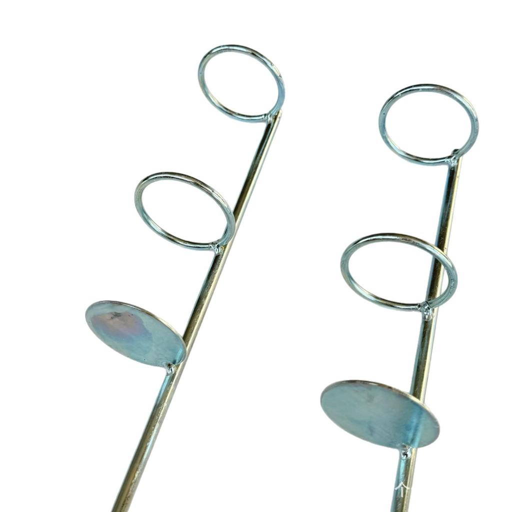 Thickened Double Loop Vertical Fishing Rod Holder with Ground Plug