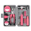24 In 1 Multifunctional Home Repair Hand Tool Set Pliers Tape Wrench Measure Hammer Screwdriver Pink Hardware With Toolbox