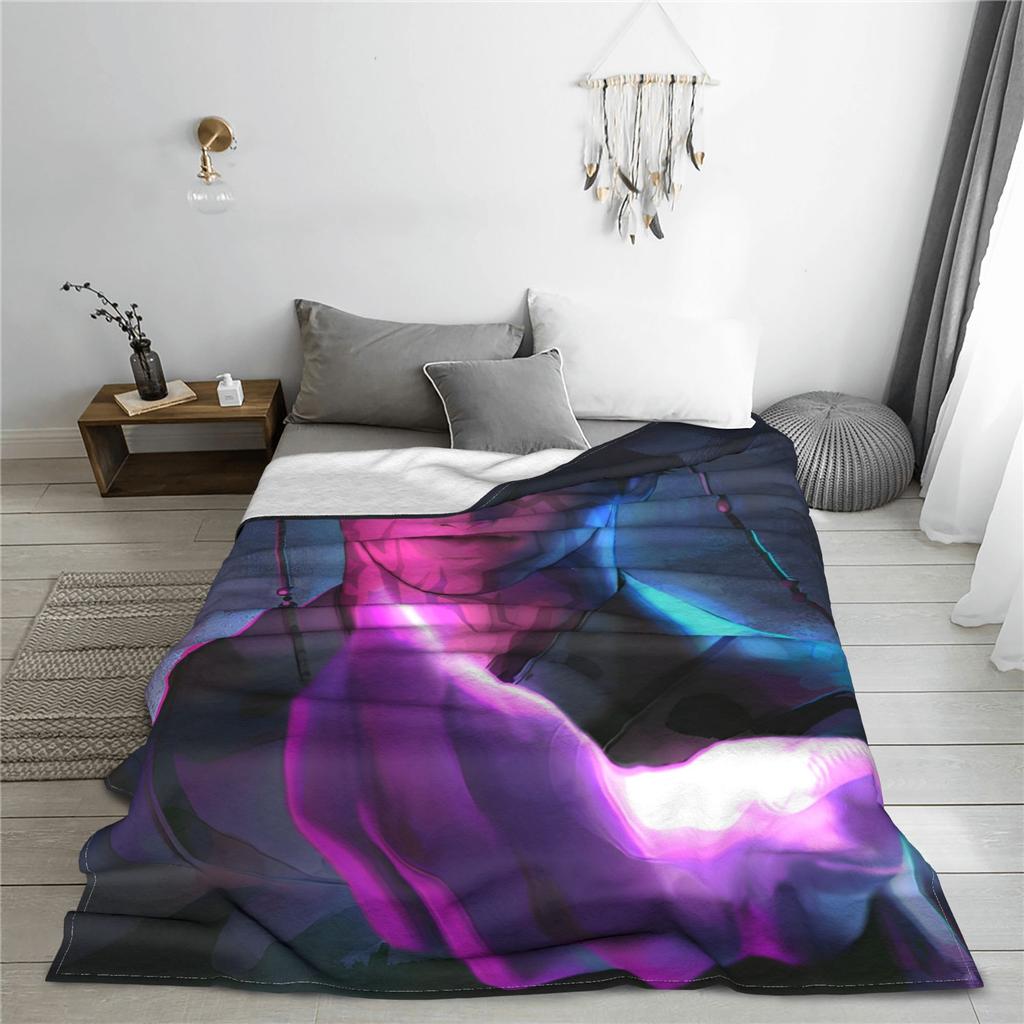Super Soft BlanketGirls Boys Picnic KPop Demon Hunters Anime Bedding Throws  Flannel Bedspread For Living Room Sofa Bed Cover