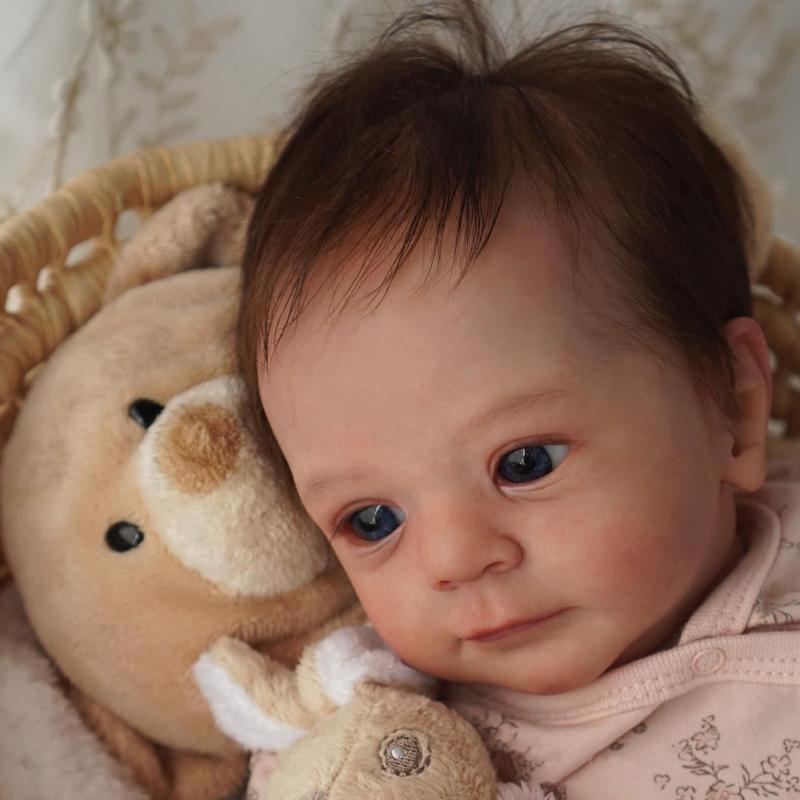 48cm Životaschopné Reborn Panenky Felicia Měkké Tělo z Látky Panenka Novorozence 3D Ručně Malovaná Živá Panenka pro Děti Společnice na Spaní Hračka