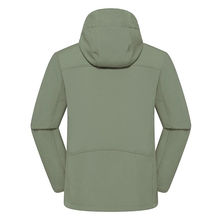 Unisex Fleece-Lined Windproof Waterproof Softshell Hooded Jacket for Outdoor Camp & Hike