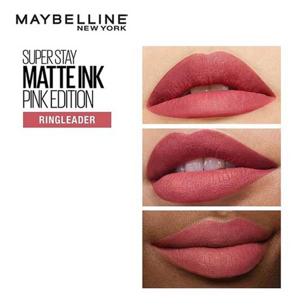 Maybelline New York Superstay Matte Ink Liquid Lipstick 175 Ringleader 5ml Long Lasting 16 Hour Non Transfer Bold Color With Precise Applicator