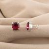 Pink Rubellite Gemstone 925 Sterling Silver Handmade Women's Jewelry Designer Minimalist Studs Earring 1" For Gift EE-181-7