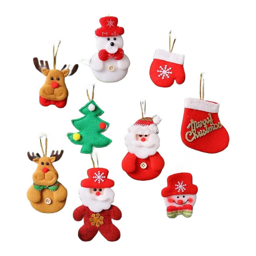 Felt Ornaments Christmas Tree Decoration Convenient Hanging Reindeer Pendant Santa Claus Design Christmas Tree Hanging