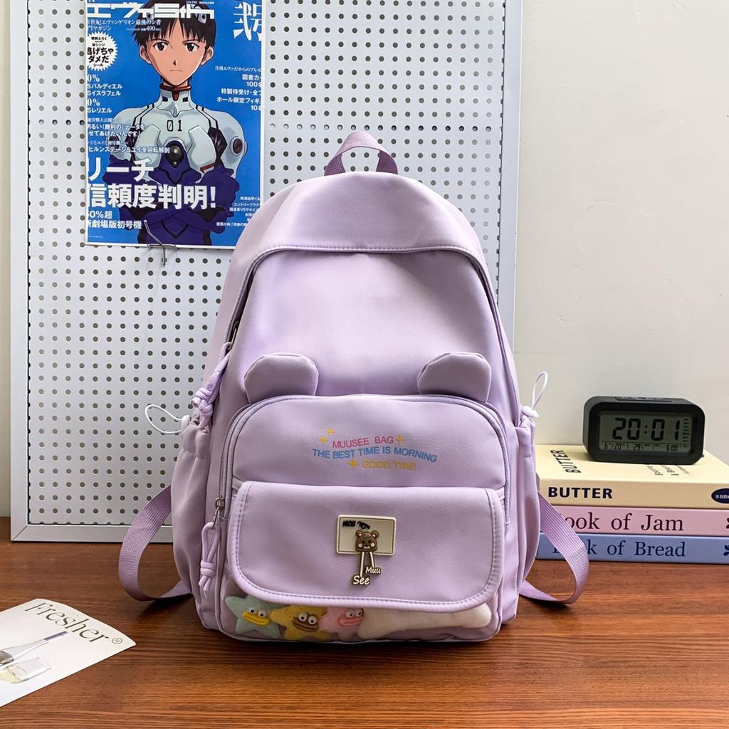Schoolbag pain bag backpack female junior high school girl large capacity cute girl high value backpack primary school student light schoolbag female