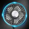 Car Cooling Air Fan USB Double Head Car ElectricCooling Air Fan for Rear Seat 360 Degree Rotatable with LED